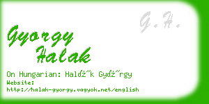 gyorgy halak business card